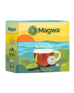 MAGWA Pure Black Tea – 80 tagless teabags